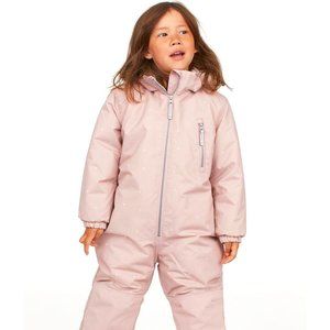 H&M Snowsuit Pink with white hearts